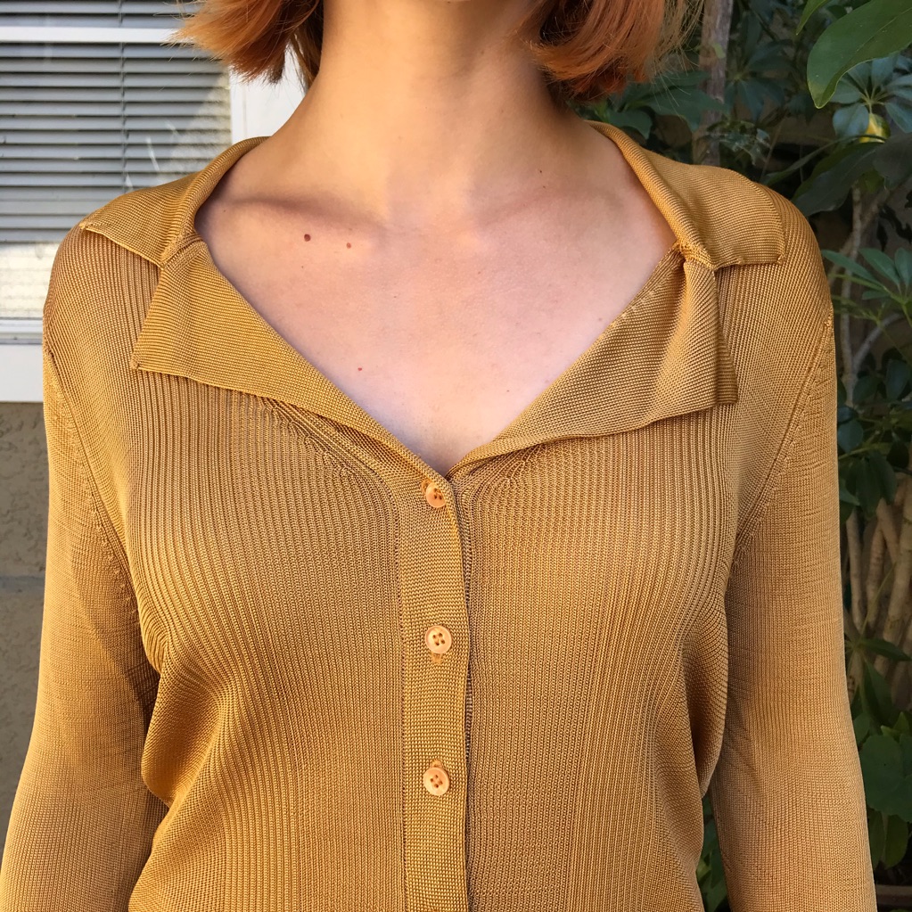 Vintage Gold Max Studio Rayon Knitted Cardigan — image 5 of 8